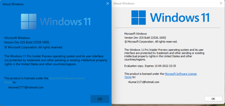 Как увидеть Winver с Mica и Fluent Design в Windows 11 или 10